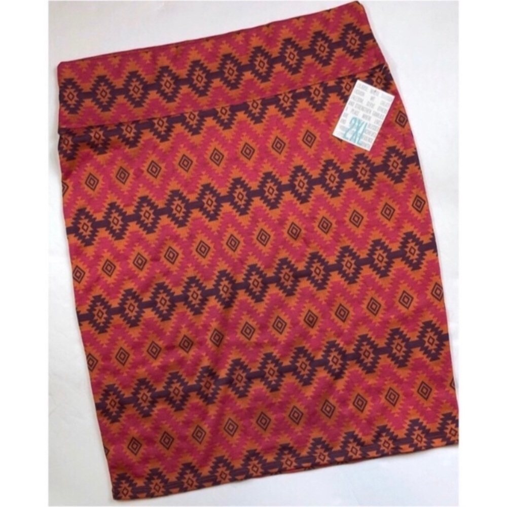 LulaRoe Cassie Skirt Aztec Print Size 2XL NWT